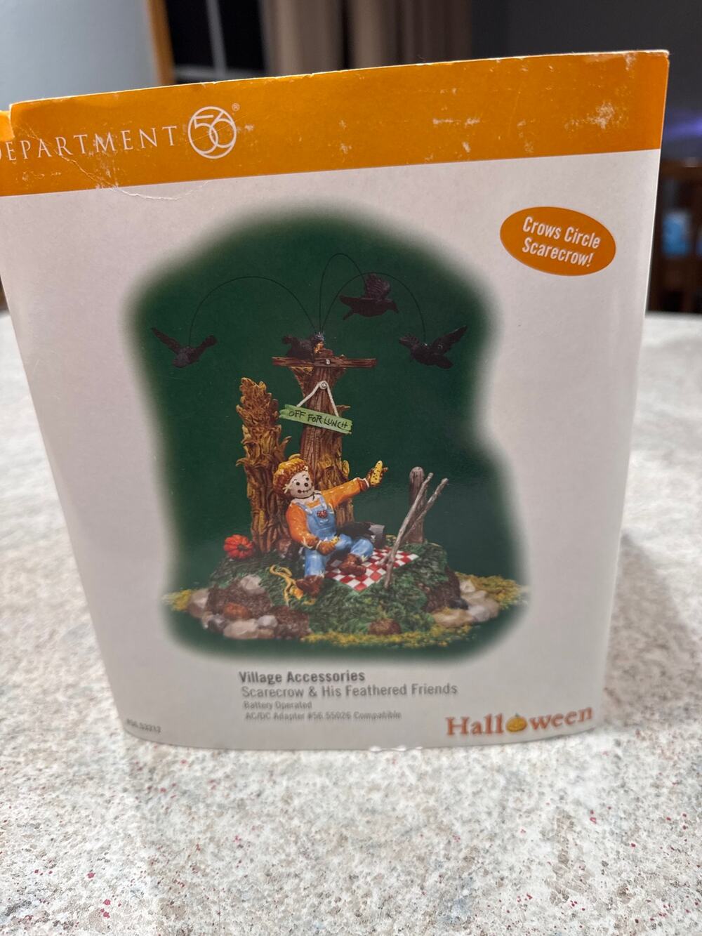 Dept 56 Snow Village Halloween Scarecrow & His Feathered Friends #53212